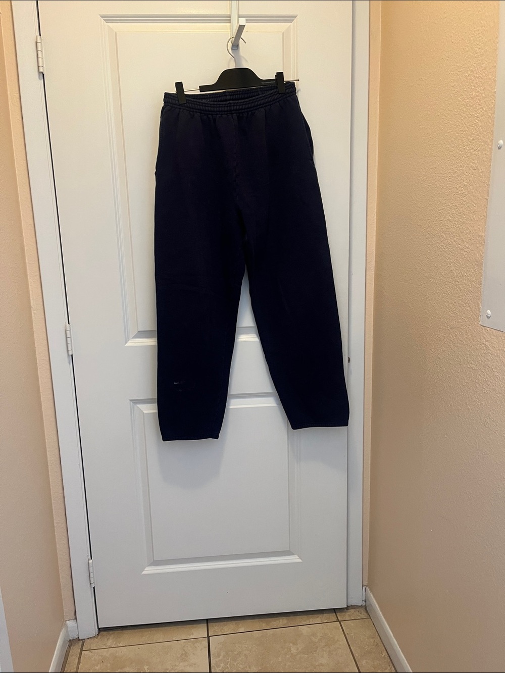 Hanes Men's Dark Navy Elastic-Waist Sweatpants